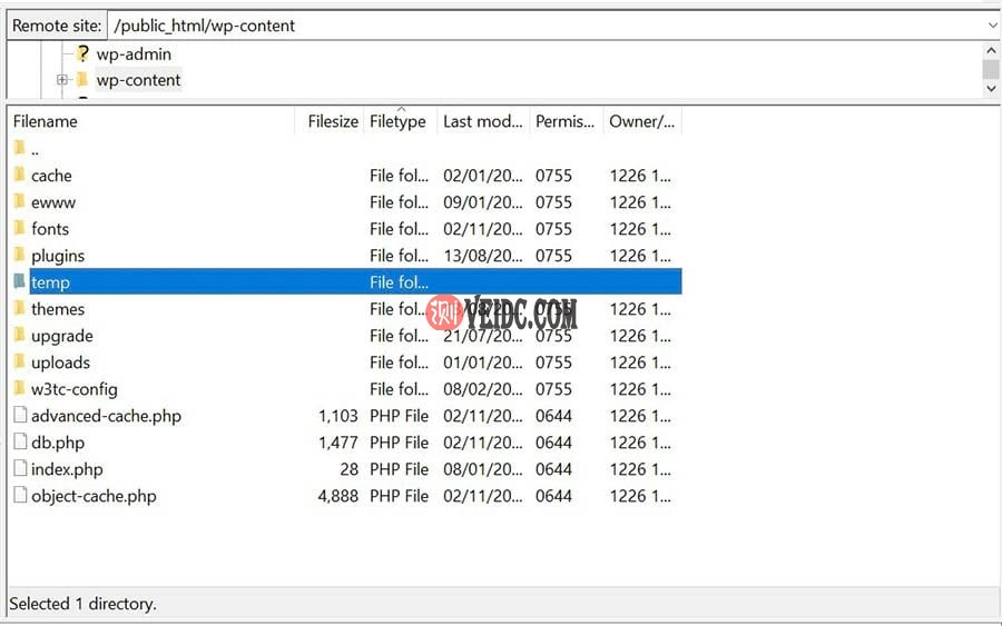 WordPress临时文件夹创建