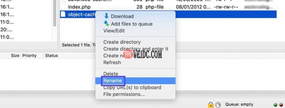 重命名对象缓存文件