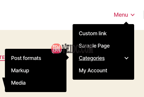 WordPress下拉导航菜单