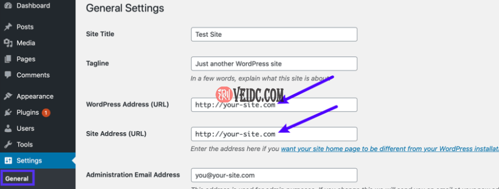 确保您的WordPress URL匹配且正确