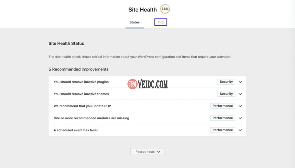 WordPress站点健康工具