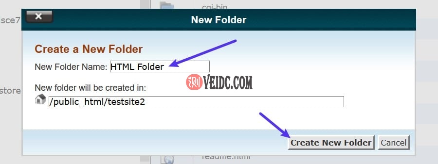 cpanel创建文件夹