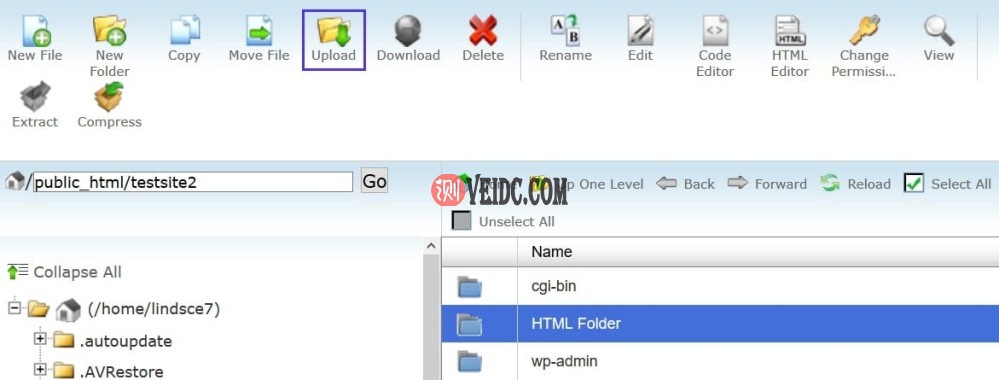 上传文件至cpanel