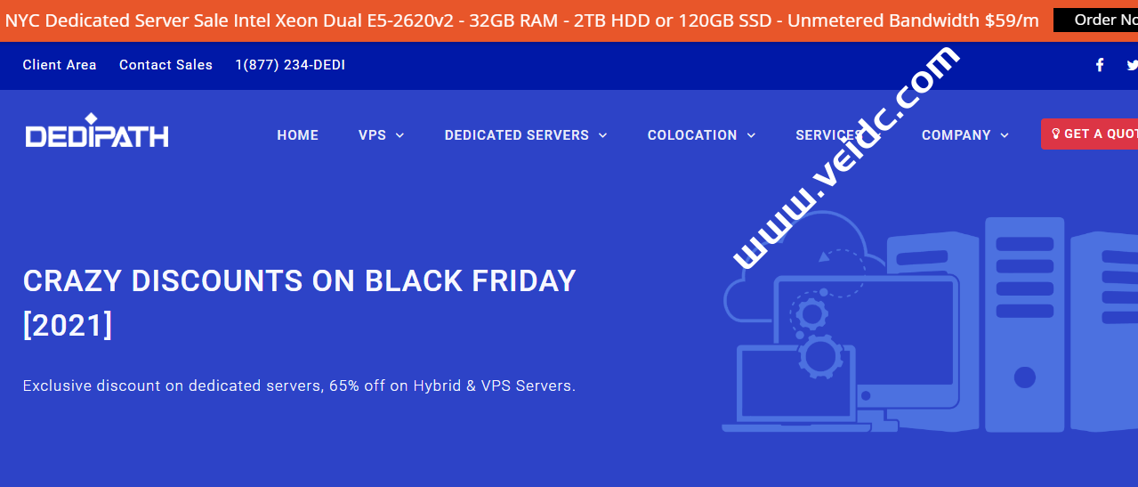 DediPath#圣诞新年优惠#：全场VPS/Hybrid Servers半价，美国洛杉矶便宜独服月付39美元起-国外主机测评