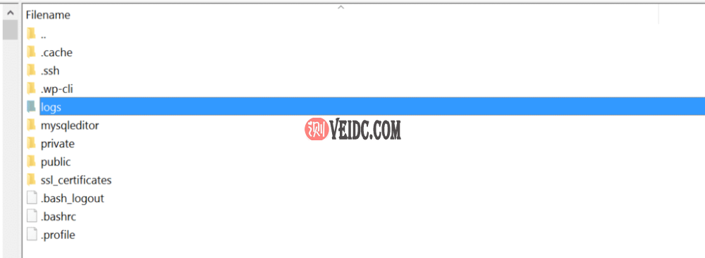 WordPress错误日志文件夹 (SFTP)