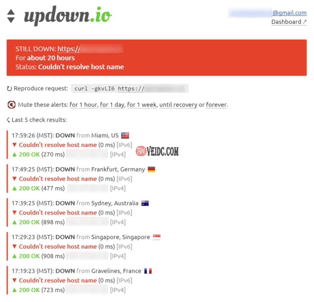 500错误的电子邮件通知