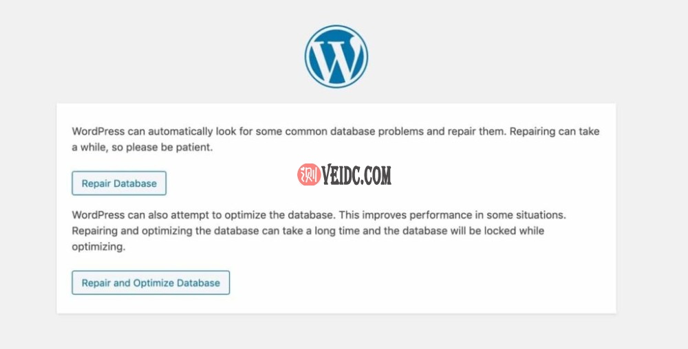 数据库修复页面