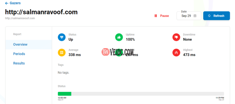 WebGazer网站监控工具的仪表盘