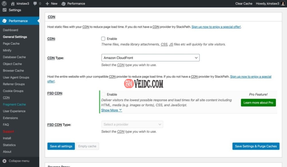 W3 Total Cache中的CDN设置