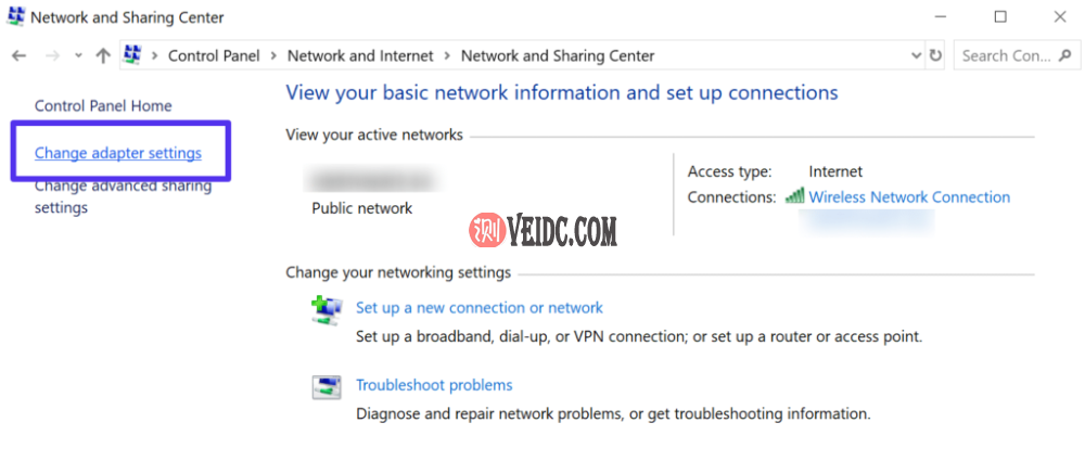 更改适配器设置