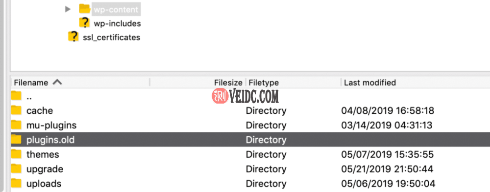 WordPress插件文件夹重命名