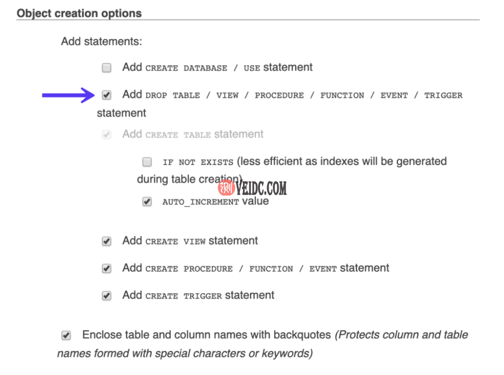 添加删除表phpmyadmin