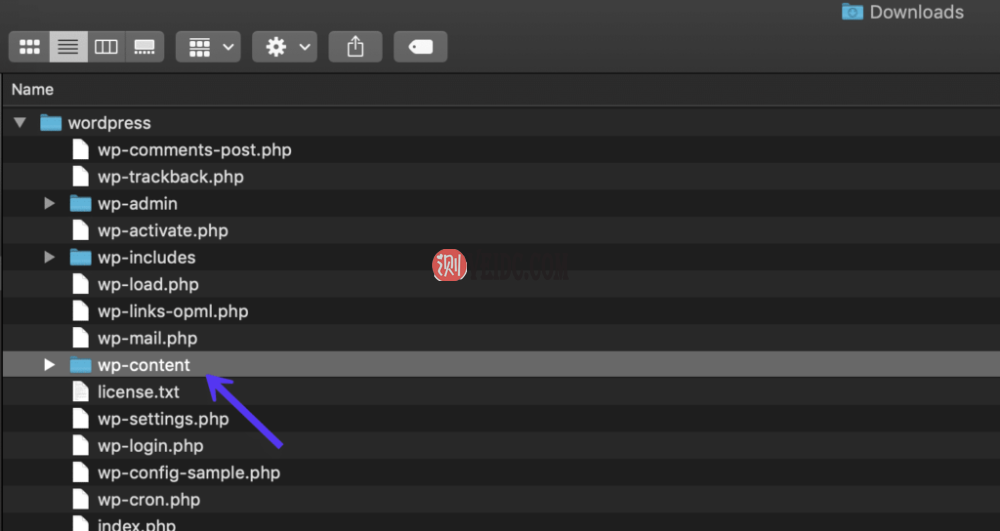 删除WordPress安装包的wp-content文件夹