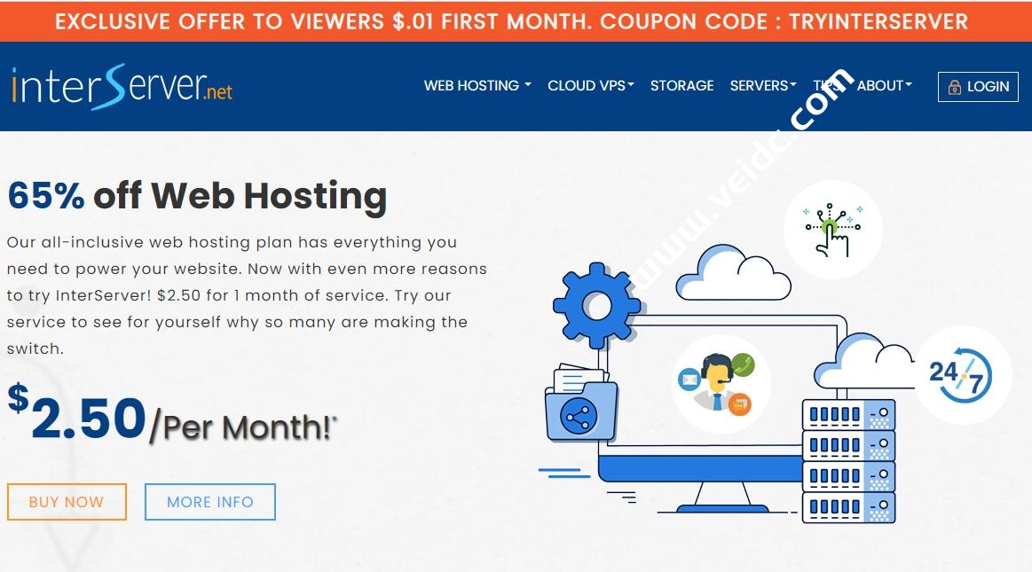 InterServer#黑五#：无限站数/无限流量/无限空间/新泽西机房/虚拟主机/首年1美元-国外主机测评
