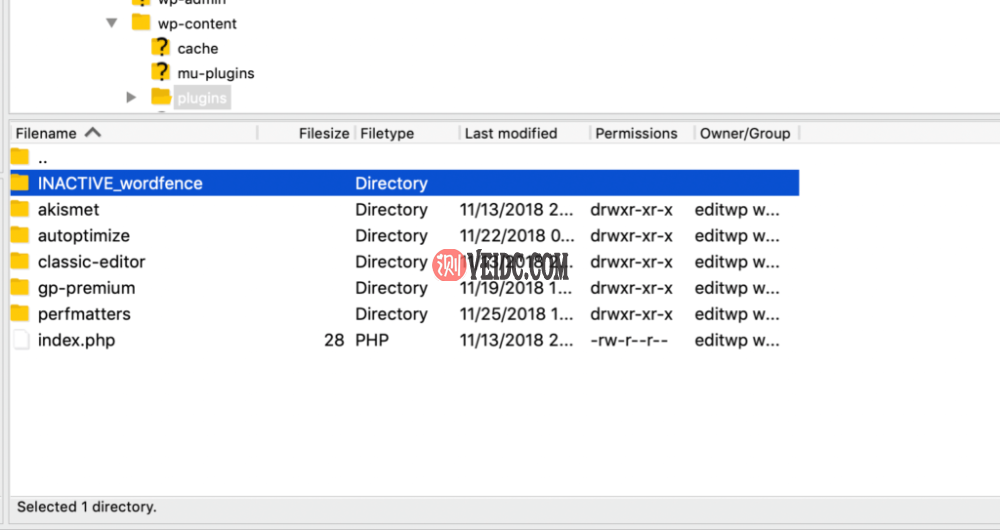 禁用WordPress插件