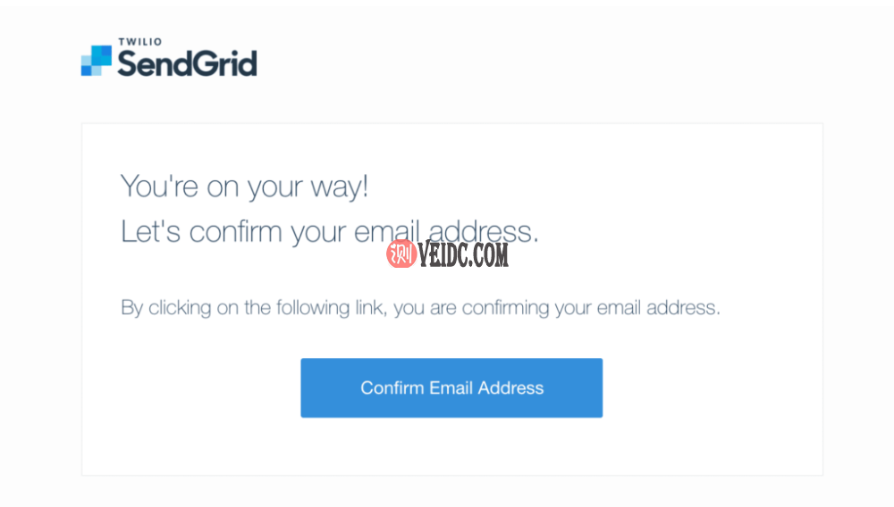 SendGrid确认电子邮件