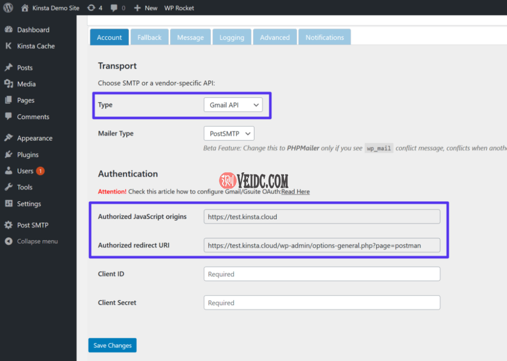 选择Gmail API选项