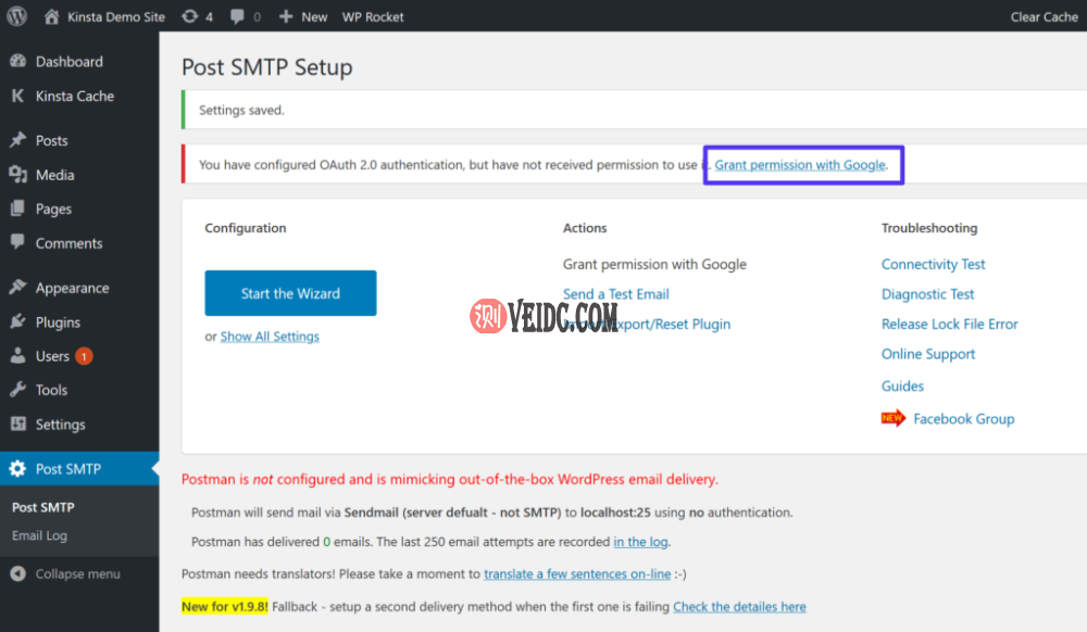 向Google授予权限