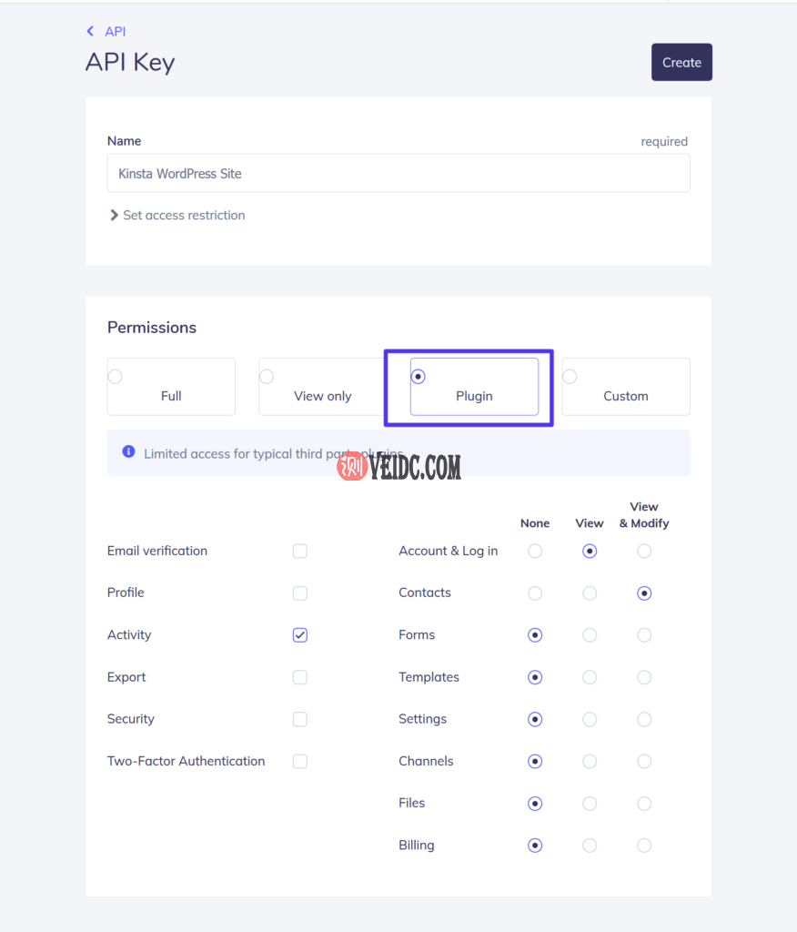 配置您的API密钥设置