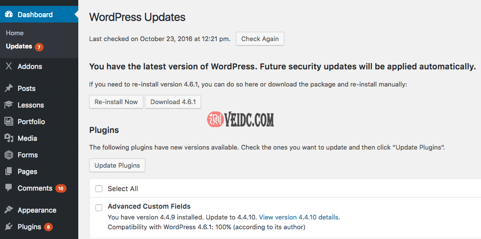 WordPress自动更新