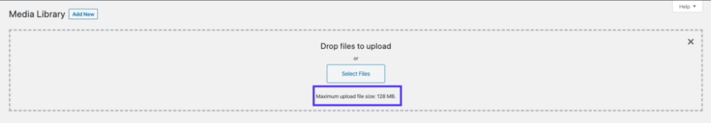 WordPress媒体上载程序中列出的最大上载文件大小