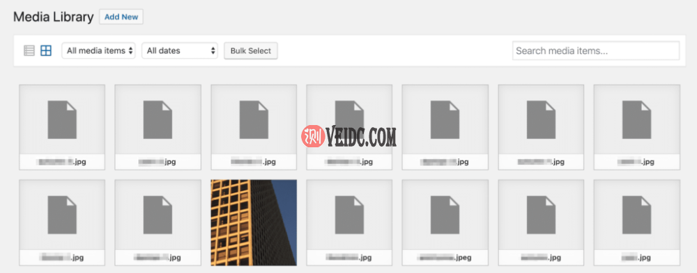 媒体库图片无法正常显示