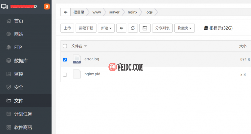 宝塔面板nginx访问错误日志