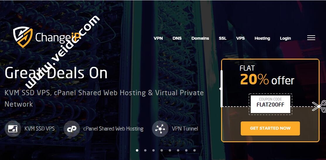 ChangeIP：高防VPS，可选洛杉矶/芝加哥/丹佛/荷兰，256MB内存/5GB SSD，100Mbps不限流量，$19.2/年-国外主机测评
