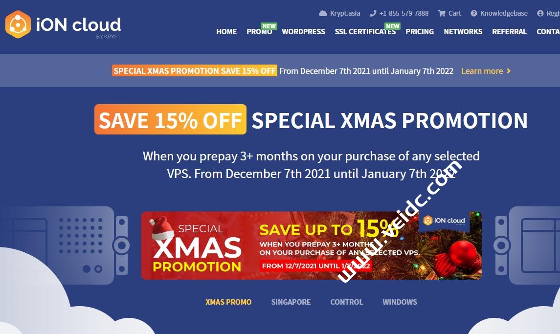 IONCloud：12月最新优惠，美国洛杉矶/圣何塞VPS季付85折，循环折扣，免费windows-国外主机测评