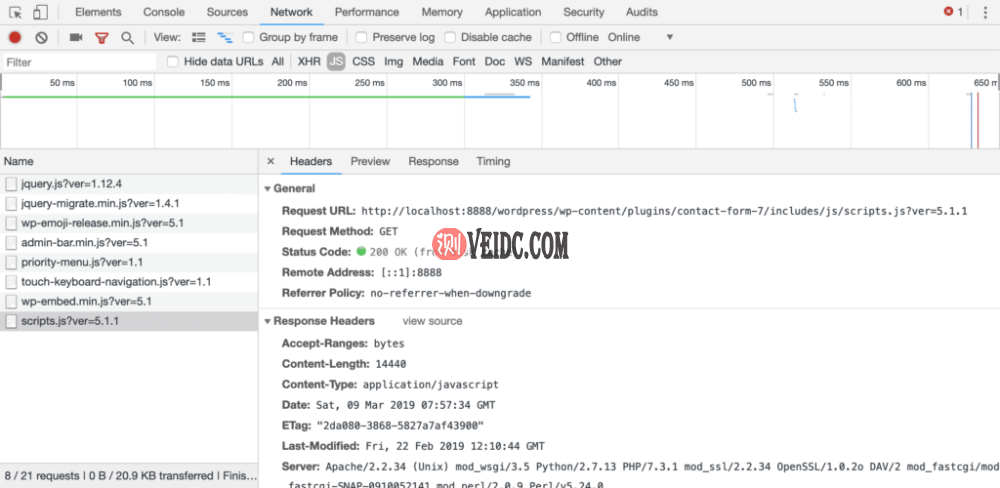 Chrome DevTools Network面板提供有关加载页面时发出的网络请求的详细信息