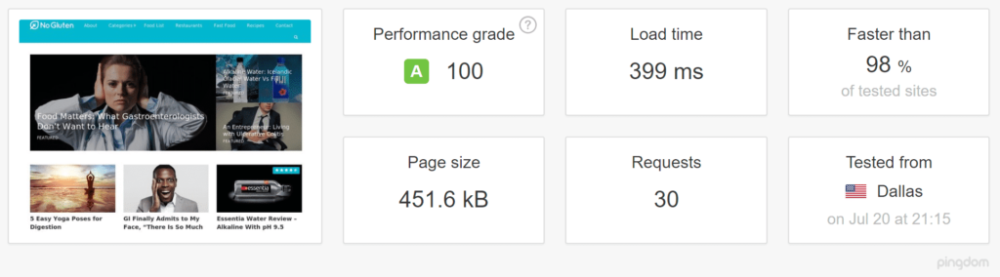 使用perfmatters插件进行速度测试