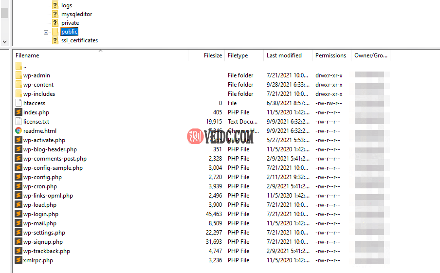 WordPress根文件夹