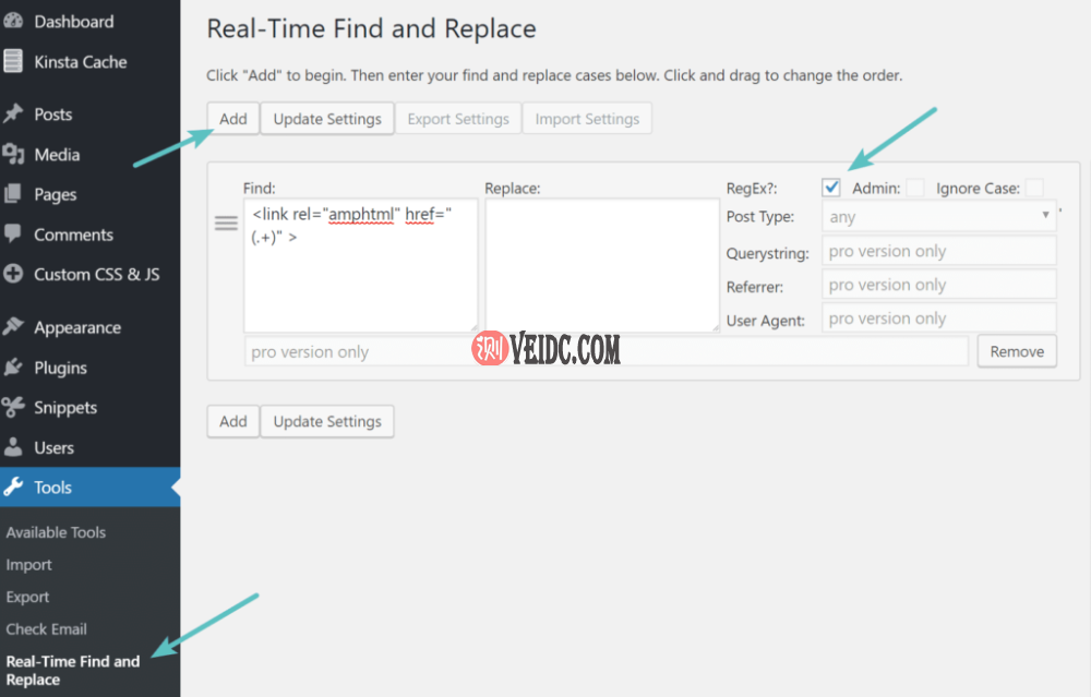 正则表达式实时查找和替换