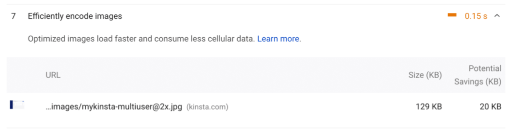 Google PageSpeed Insights优化图像警告
