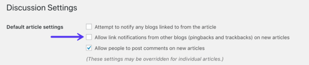 在WordPress中禁用pingback
