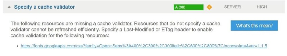 指定缓存验证器