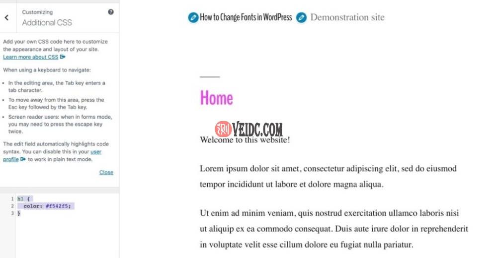 改变标题的颜色