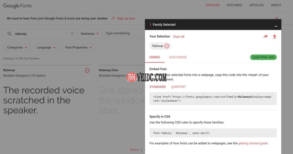 从Google Fonts下载字体