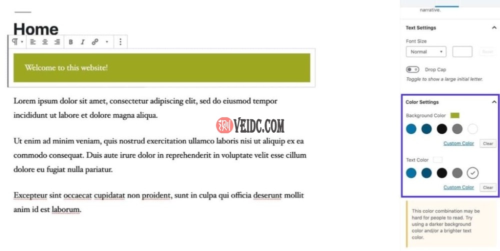 区块中的自定义颜色