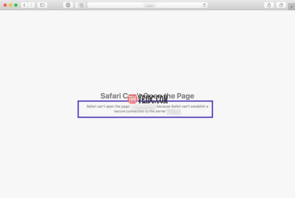 “Safari无法与服务器建立安全连接”错误