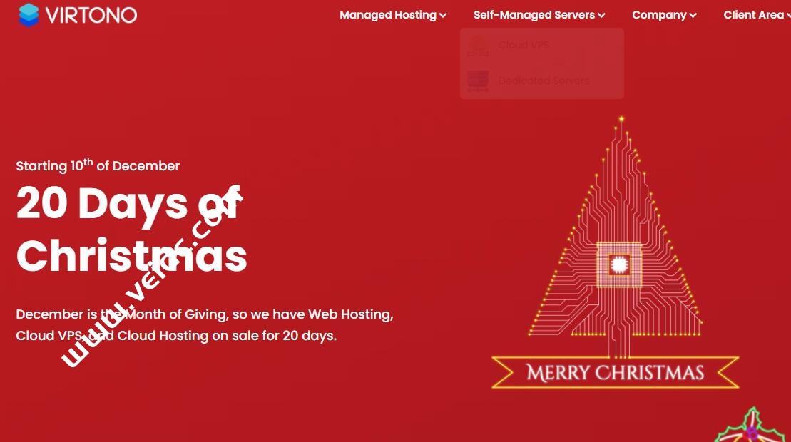 Virtono#圣诞节优惠#：便宜VPS，多机房可选，全场VPS主机55折-国外主机测评