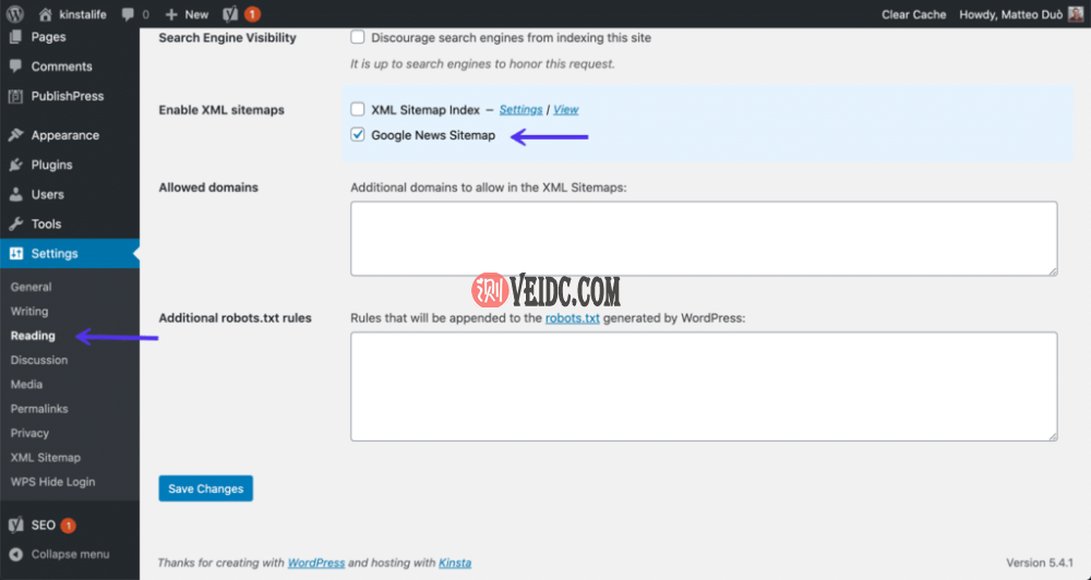 启用Google新闻站点地图
