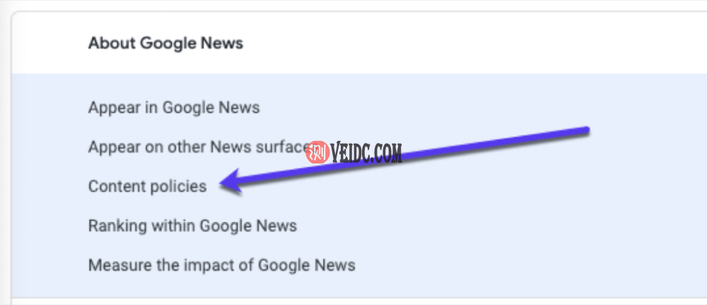 用于发布的Google新闻内容政策