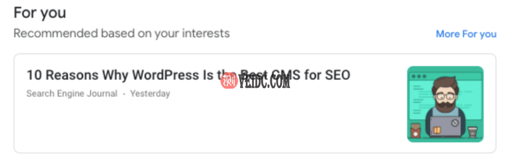 在Google新闻上向我推荐了一篇文章（显然是关于WordPress的）