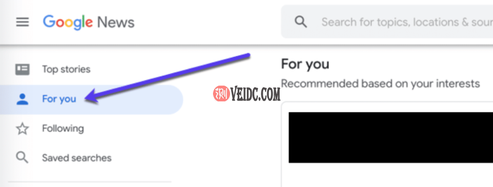 Google新闻中的自定义新闻Feed