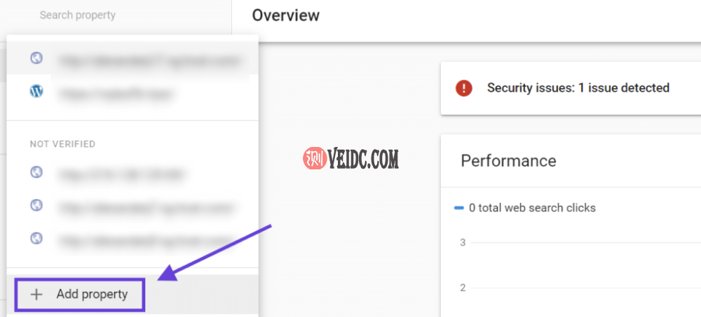 向Google Search Console添加资源
