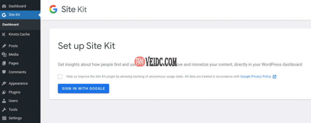 通过Site Kit插件使用Google登录