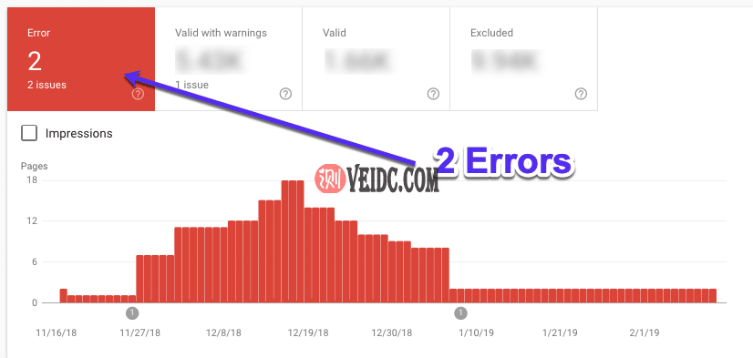 Google Search Console中的错误