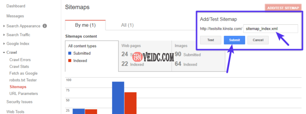 添加您的站点地图位置