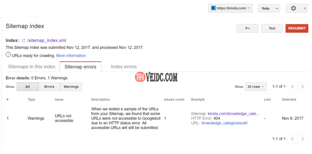 WordPress站点地图错误